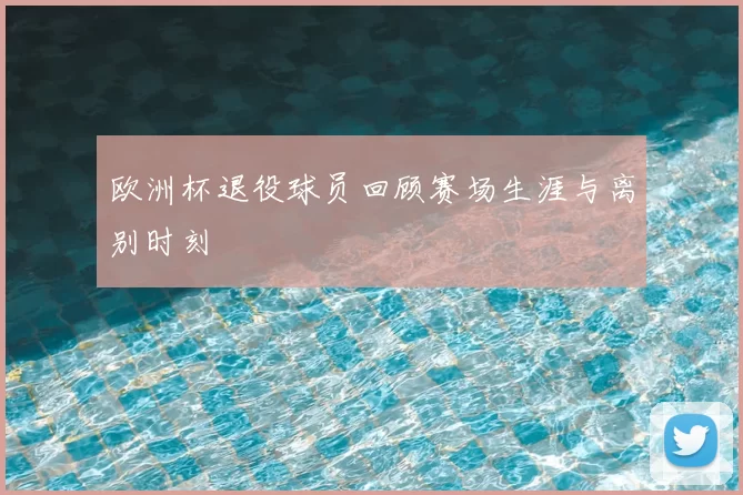 欧洲杯退役球员回顾赛场生涯与离别时刻