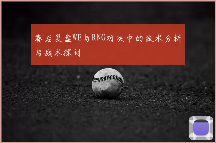 赛后复盘WE与RNG对决中的技术分析与战术探讨