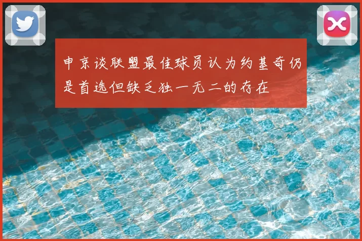 申京谈联盟最佳球员认为约基奇仍是首选但缺乏独一无二的存在