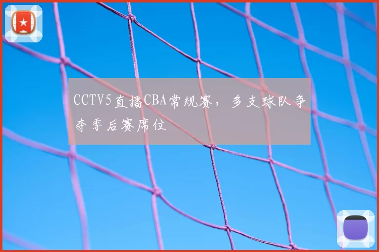 CCTV5直播CBA常规赛，多支球队争夺季后赛席位